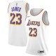 Nike LeBron James Los Angeles Lakers Maillot Blanc Swingman - Association Édition