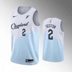 Cleveland Cavaliers Collin Sexton Gagné Maillot Bleu