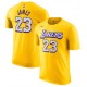 T-Chemise Nike LeBron James Los Angeles Lakers Gold 2019/20 City Edition Nom et numéro