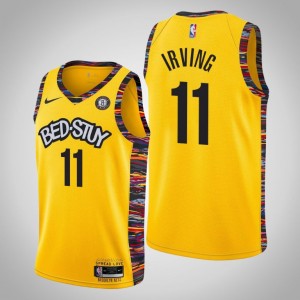 Nets 2019-20 Kyrie Irving City Maillot Jaune