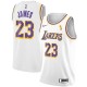 Nike LeBron James Finals Champions Los Angeles Lakers Maillot Blanc Swingman - Association Édition