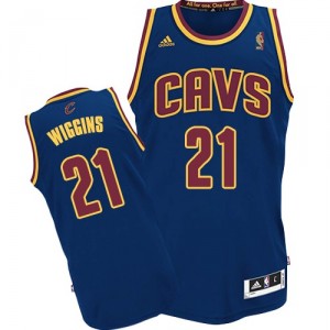 Jersey bleu marine de NBA Andrew Wiggins authentiques hommes - Adidas Cleveland Cavaliers & 21 CavFanatic