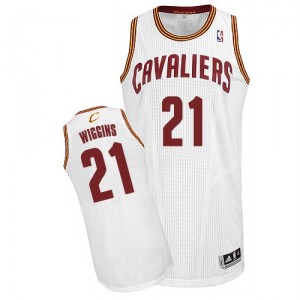 Maillot blanc de NBA Andrew Wiggins authentiques hommes - Adidas Cleveland Cavaliers & 21 Accueil