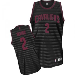 Noir/gris Jersey NBA Kyrie Irving authentique masculin - Adidas Cleveland Cavaliers & Groove 2
