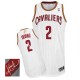 Maillot blanc de NBA Kyrie Irving authentiques hommes - Adidas Cleveland Cavaliers & 2 Accueil autographié